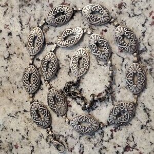 Vintage Heavy Silver Concho Belt